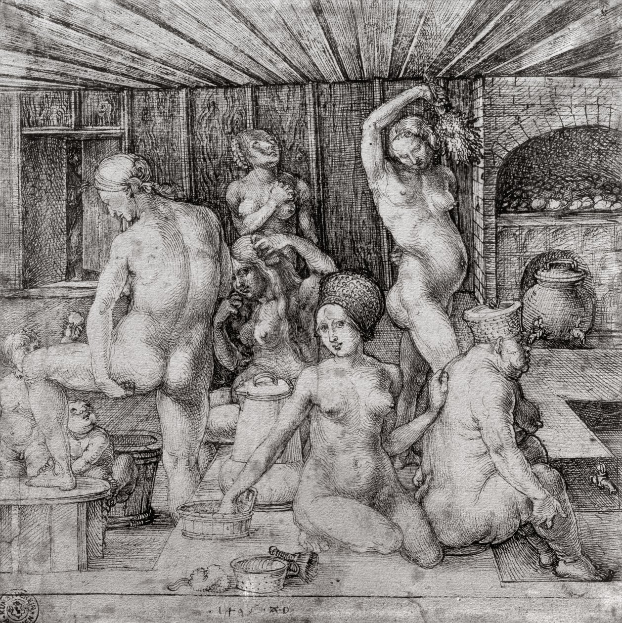 Dámské lázně, 1496 od Albrecht Dürer