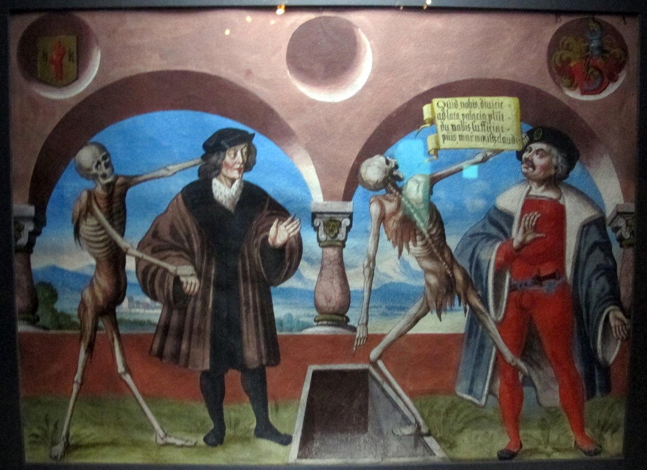 kopie ztraceného hrůzného tance od m. Manuela z dominikánského hřbitova v Bernu (1512-20) od Albrecht Kauw