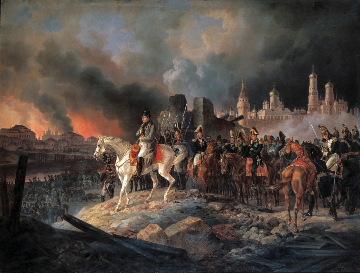 Napoleon Bonaparte v Moskvě, 1840. od Albrecht Adam