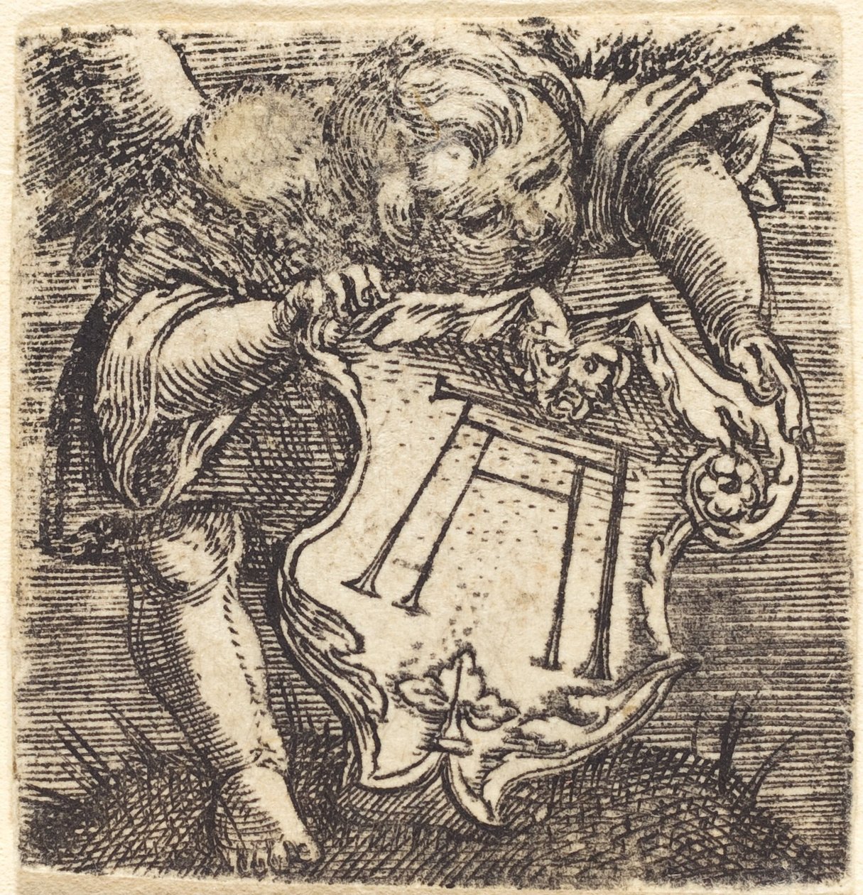 Genii s Altdorferovým Schramem od Albrecht Altdorfer