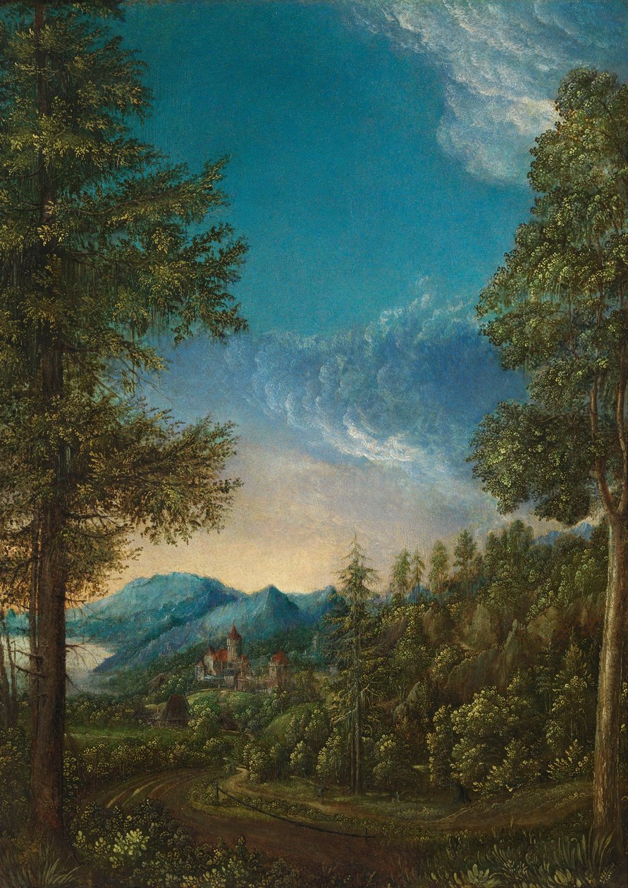 Krajina s hradem, c. 1525 od Albrecht Altdorfer