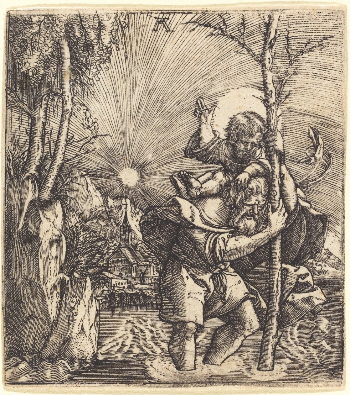 Svatý Kryštof od Albrecht Altdorfer