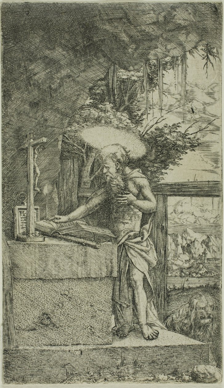 Svatý Jeroným Čtení od Albrecht Altdorfer
