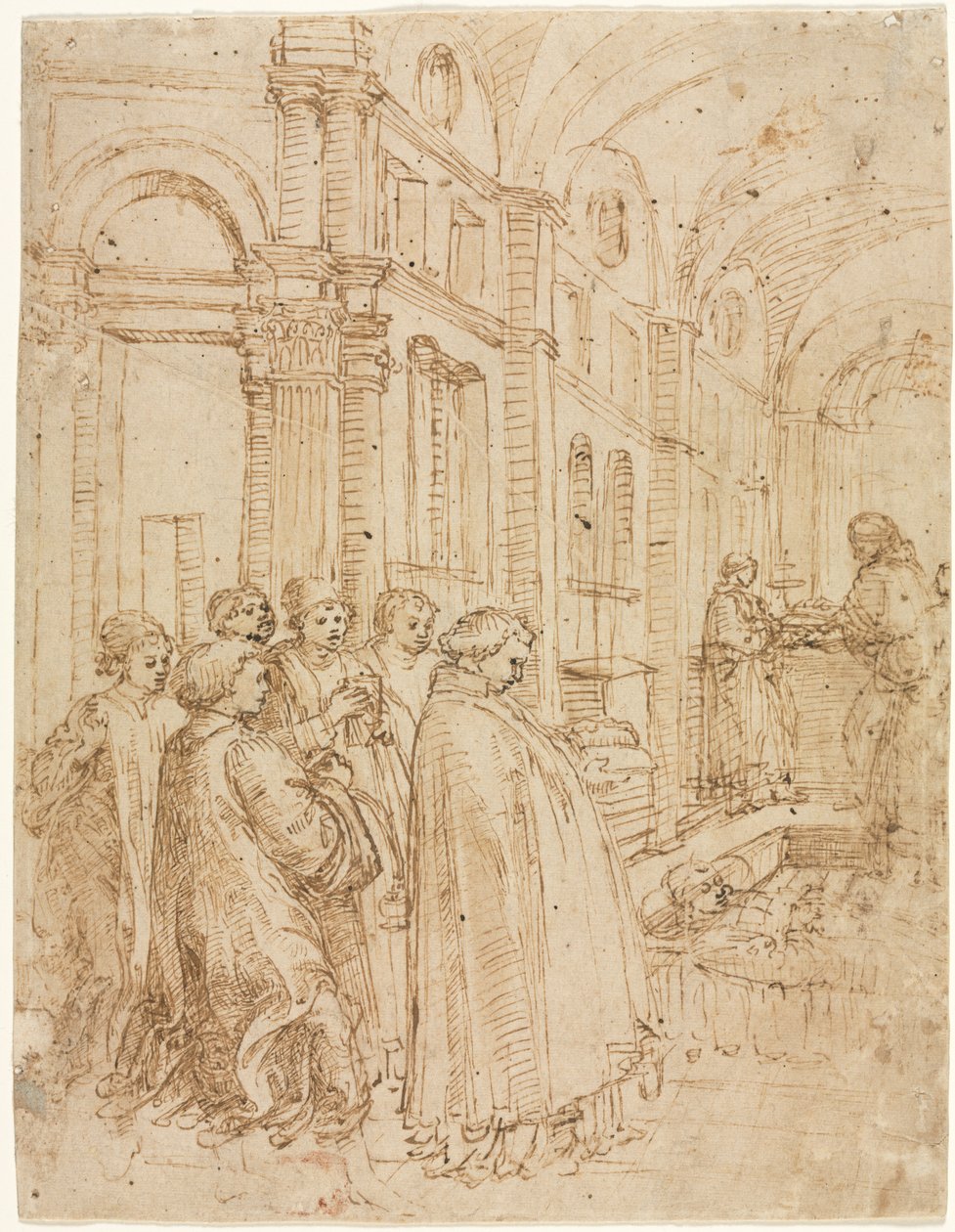 Pohřeb svatého Štěpána od Albrecht Altdorfer