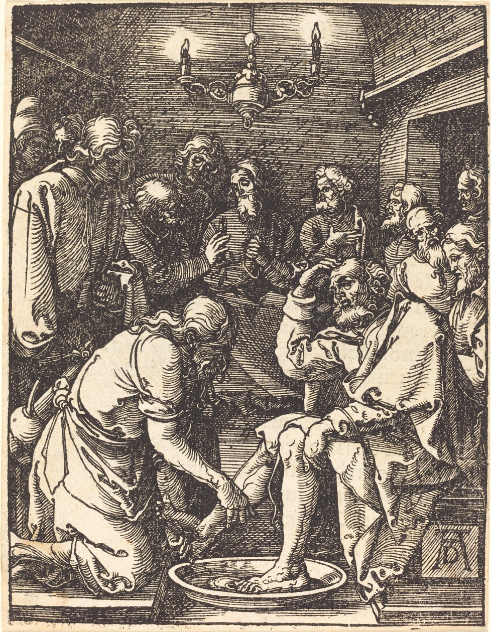 Kristus umývá nohy učedníkům od Albrecht Dürer
