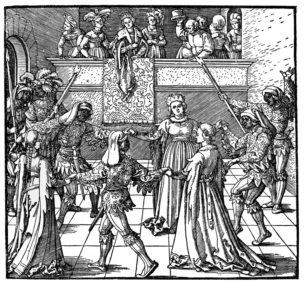 Dance by Torchlight, Augsburg, 1516, 1936 od Albrecht Dürer