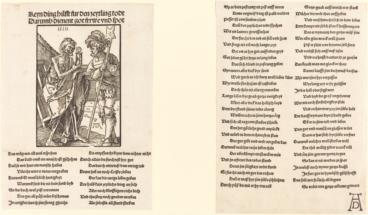 Smrt a Lansquenet od Albrecht Dürer