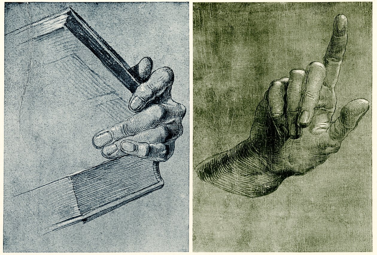 Ruka s knihou od Albrecht Dürer