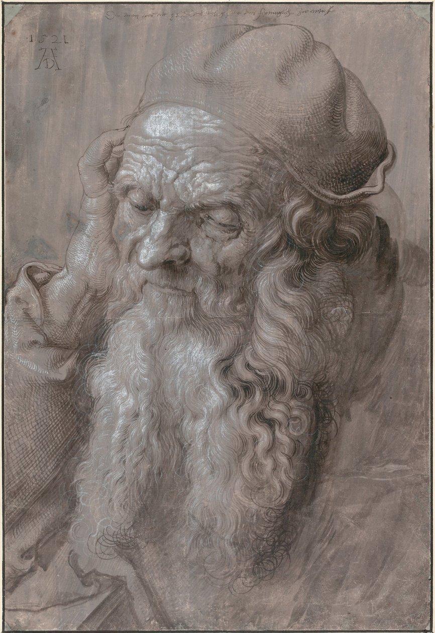 Hlava starého muže, 1521 od Albrecht Dürer