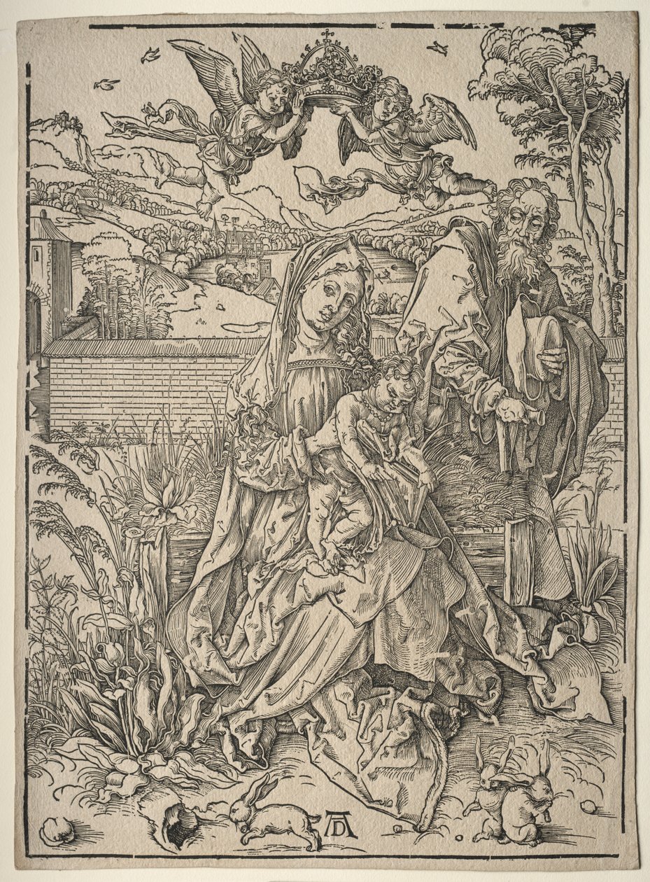 Svatá rodina se třemi zajíci od Albrecht Dürer