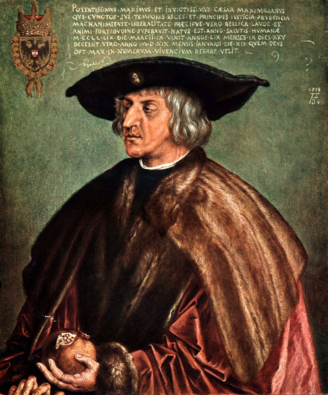 císař Maxmilián I., 1519 od Albrecht Dürer