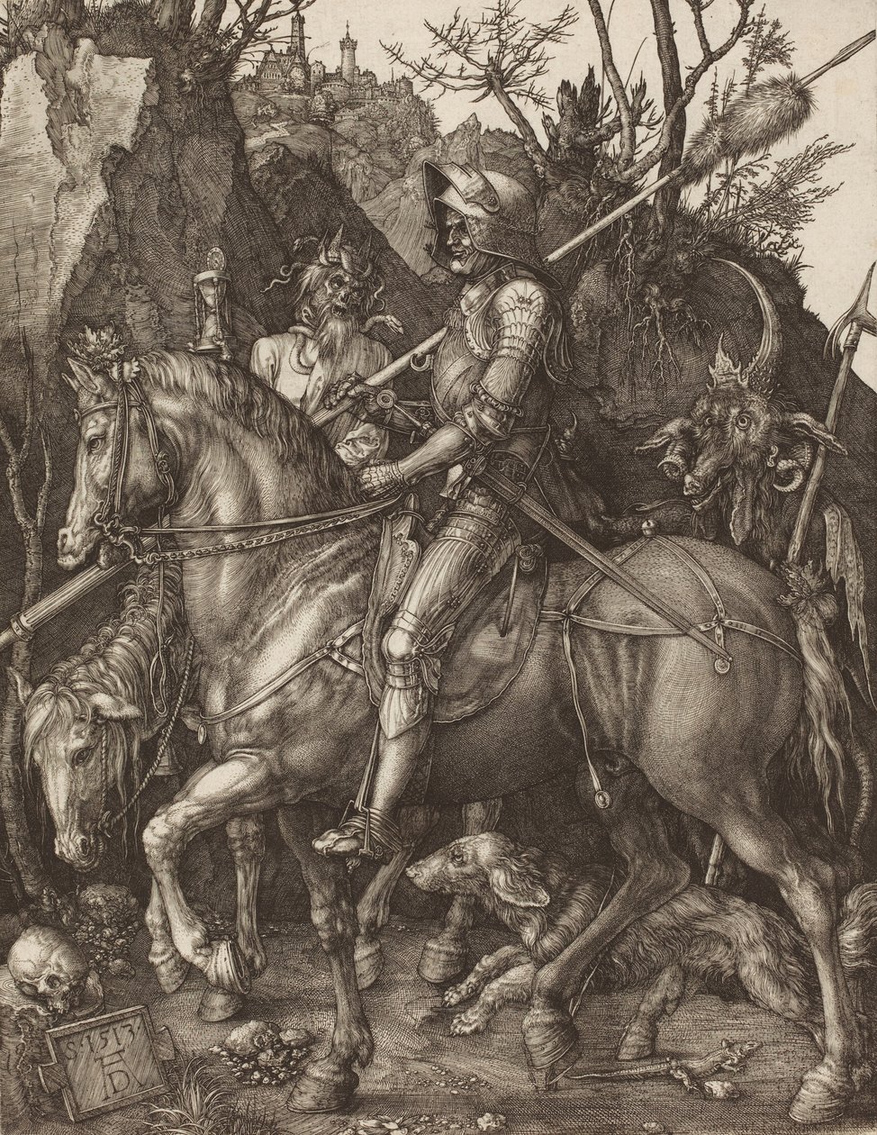 Rytíř, smrt a ďábel, 1513. od Albrecht Dürer