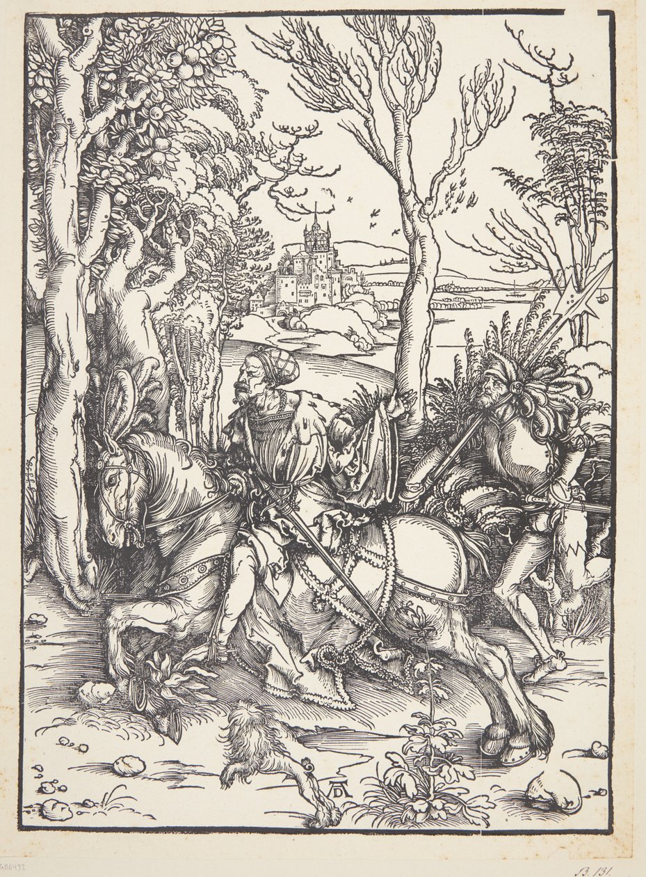 Rytíř a Lansquenet od Albrecht Dürer