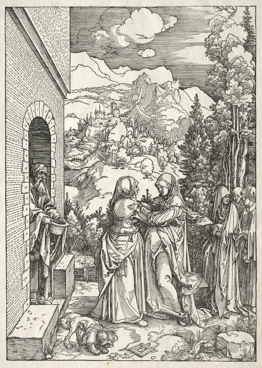 Život Panny Marie: Navštívení, 1504-1505. od Albrecht Dürer