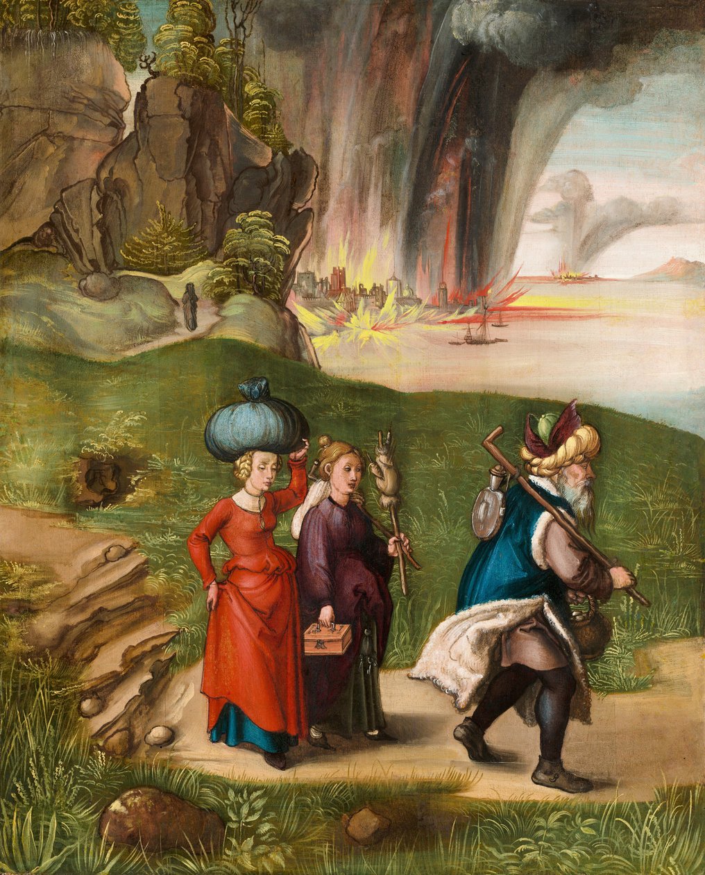 Lot a jeho dcery [reverzní], c. 14961499. od Albrecht Dürer