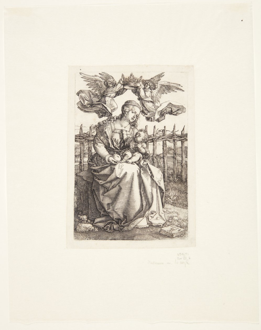 Madona korunovaná dvěma anděly od Albrecht Dürer