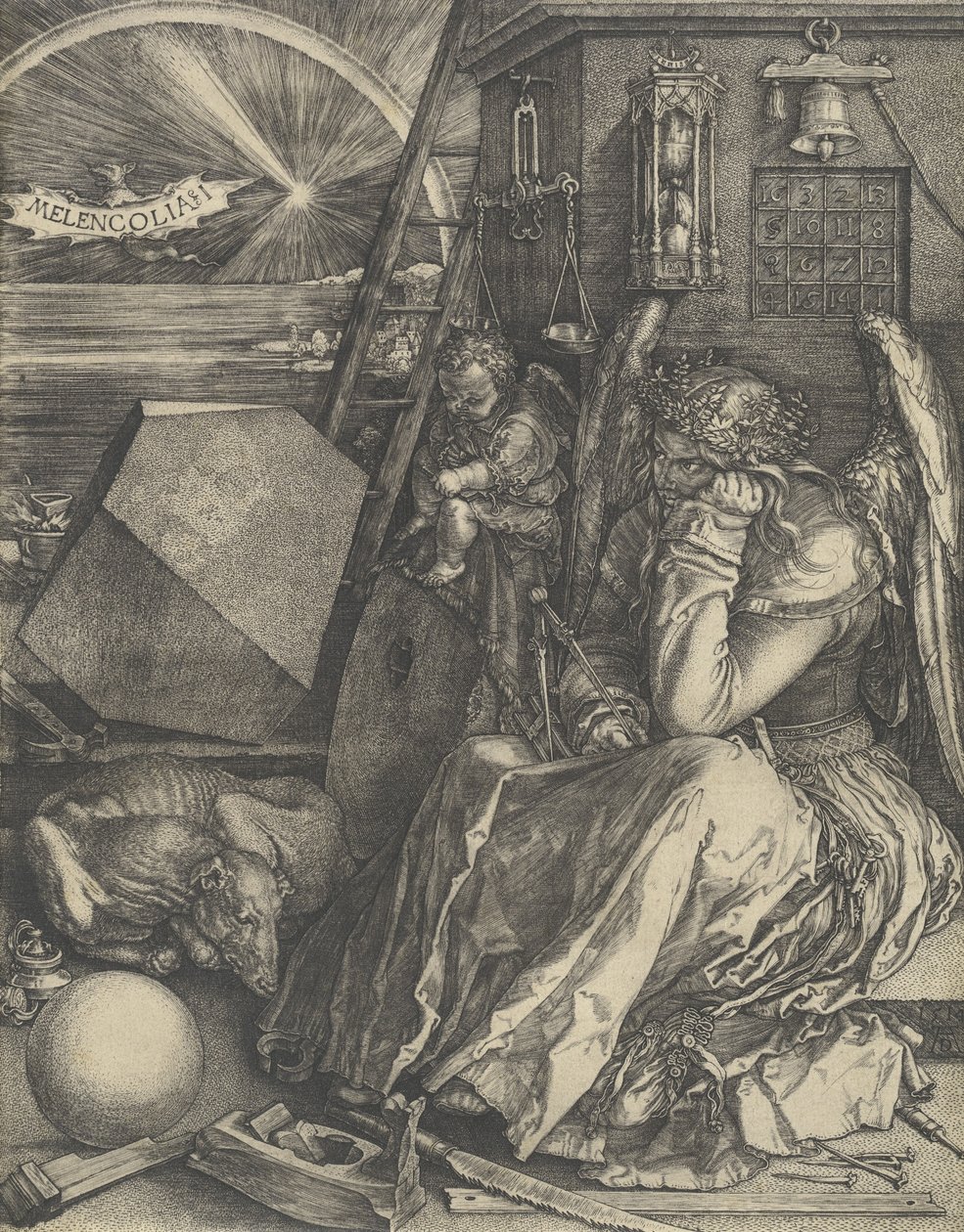 Melancolia I, 1514. od Albrecht Dürer