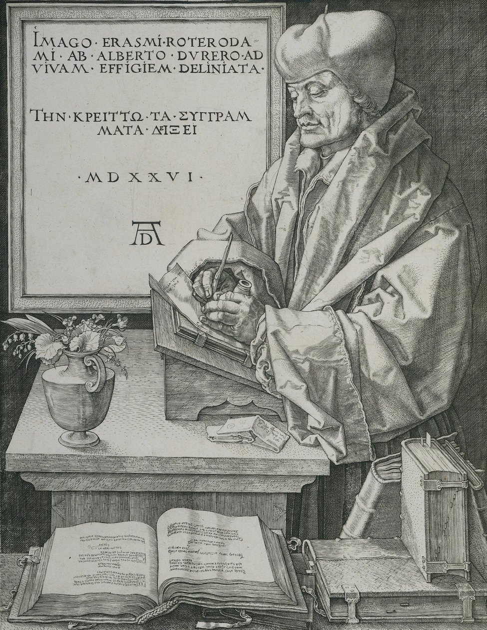 Portrét Erasma, 1526 od Albrecht Dürer