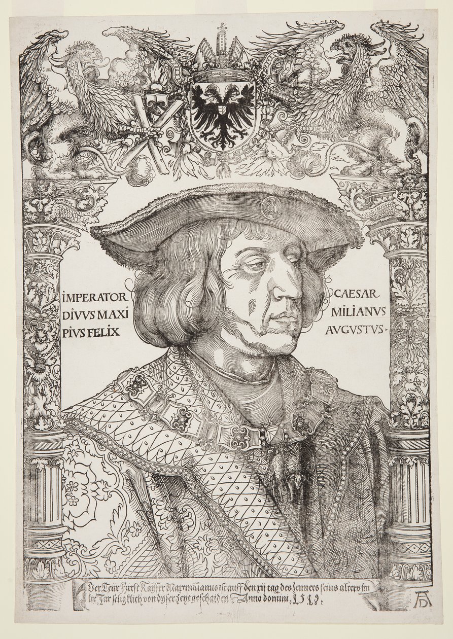 Portrét Maxmiliána I od Albrecht Dürer