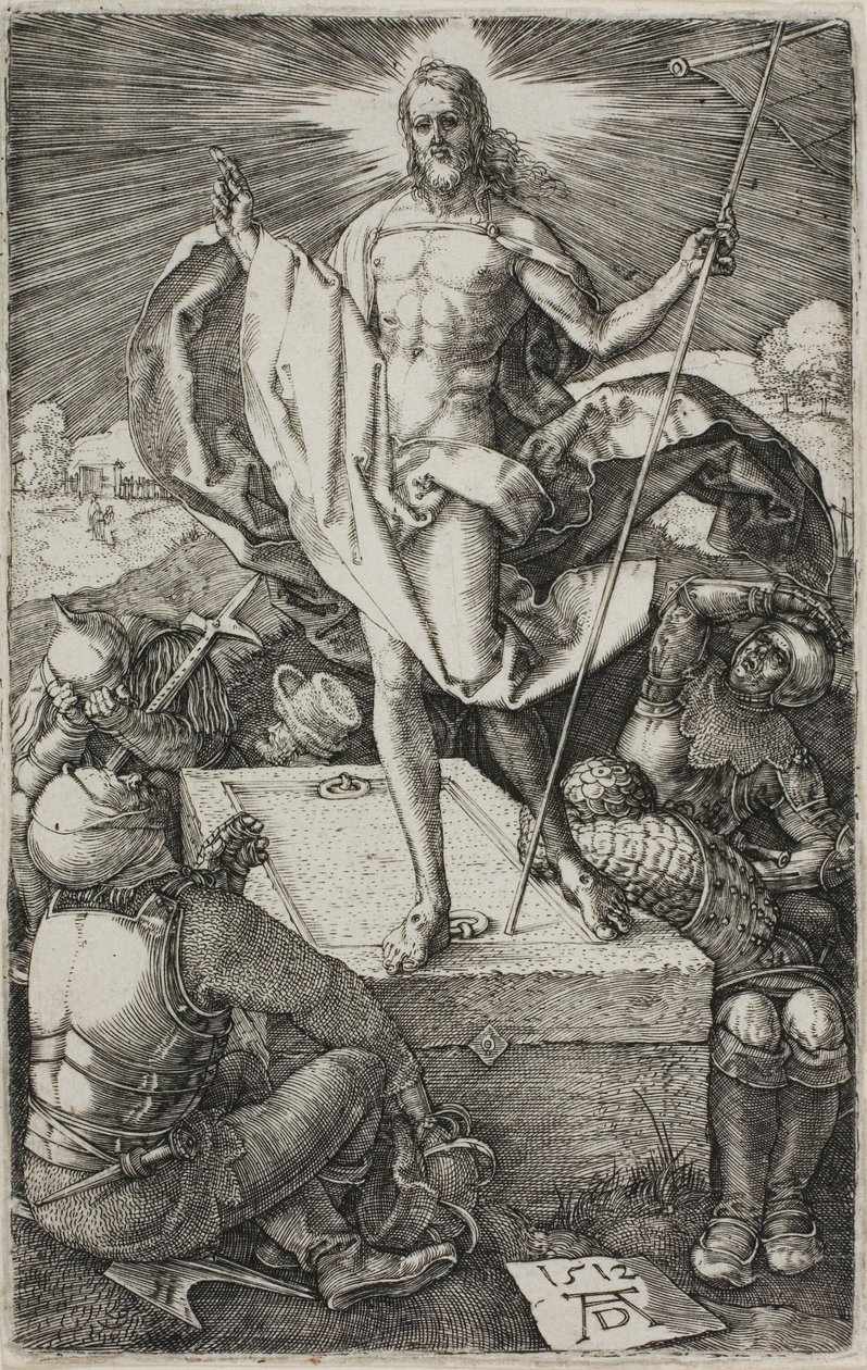 Vzkříšení, z The Engraved Passion od Albrecht Dürer