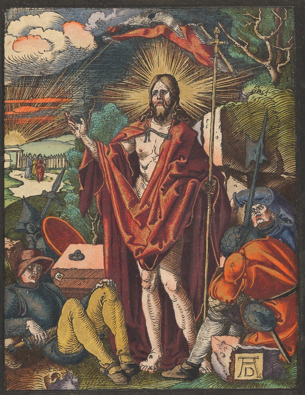 Vzkříšení, z Malých dřevořezových pašijí.n.d. od Albrecht Dürer
