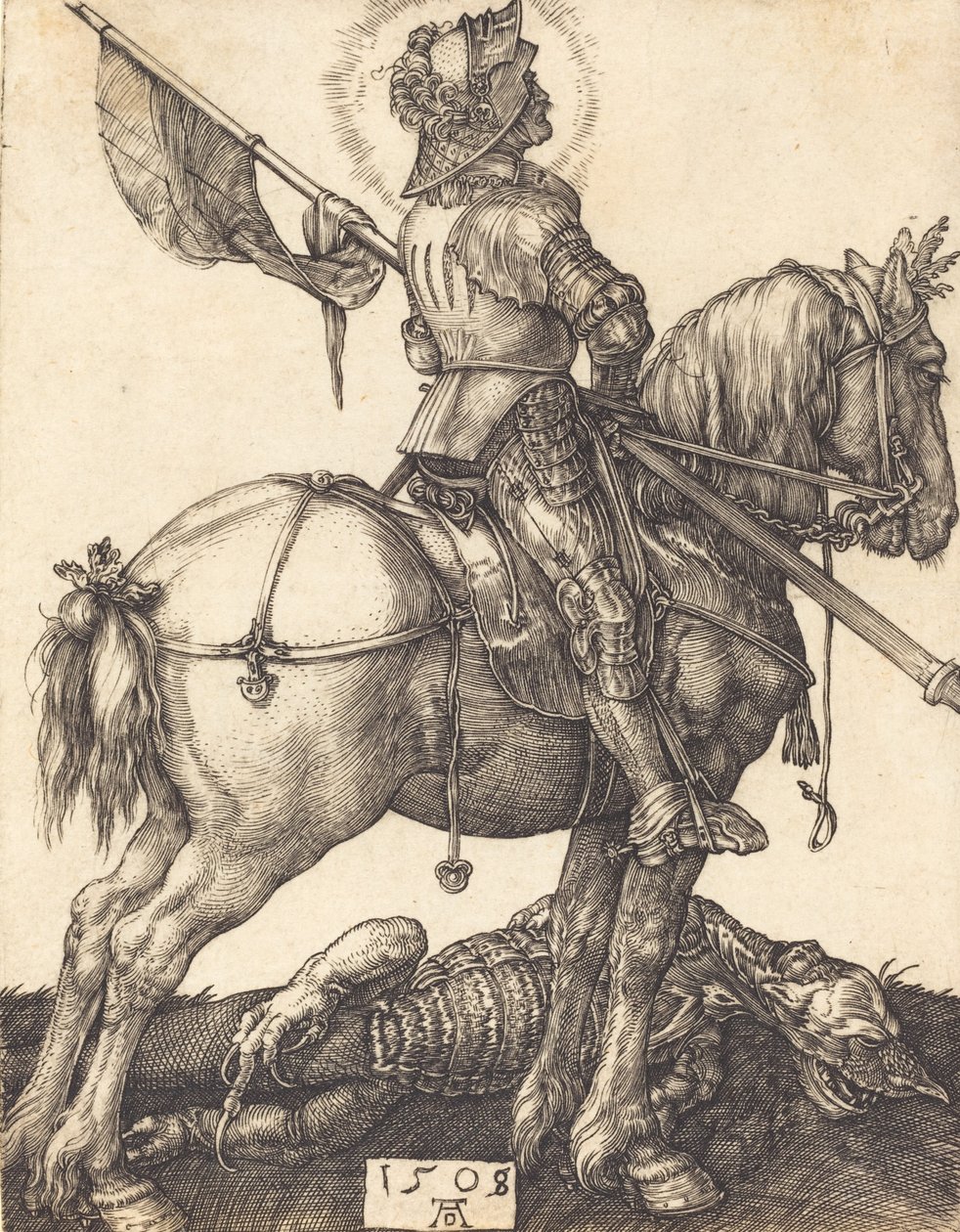 Svatý Jiří na koni, 1508. od Albrecht Dürer