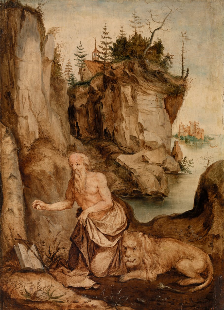 Svatý Jeroným a lev od Albrecht Dürer