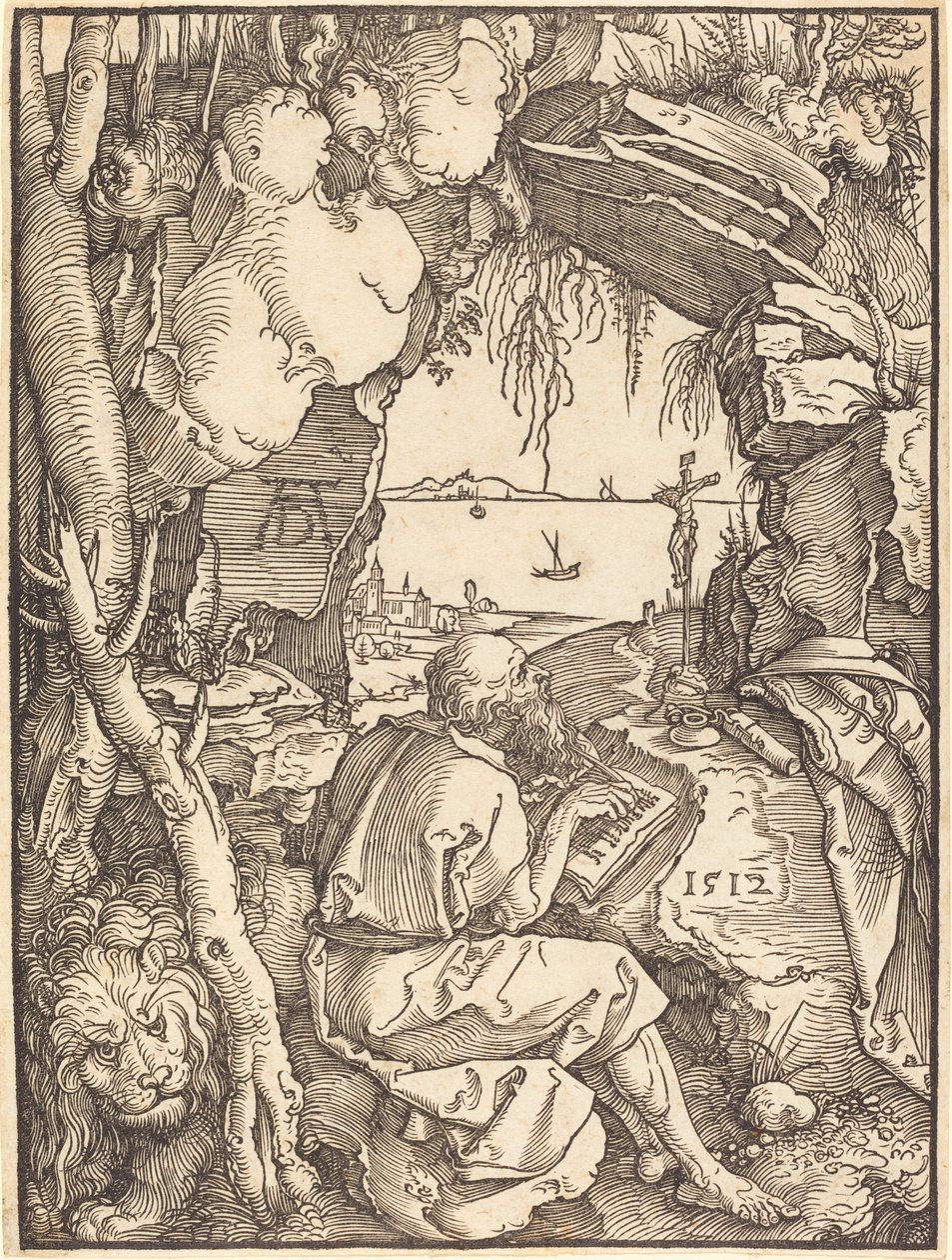 Svatý Jeroným v jeskyni od Albrecht Dürer