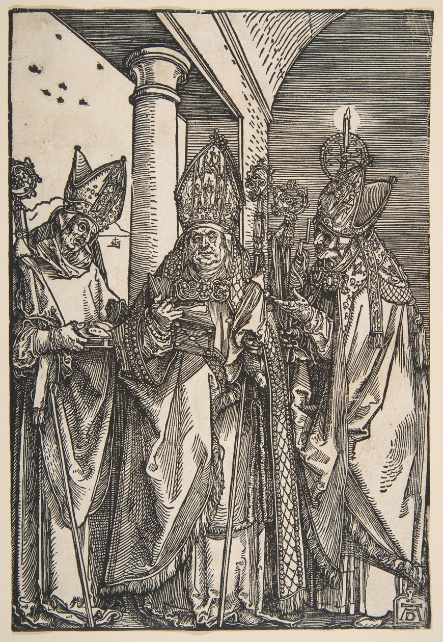 Svatí Mikuláš, Ulrich a Erasmus.n.d. od Albrecht Dürer