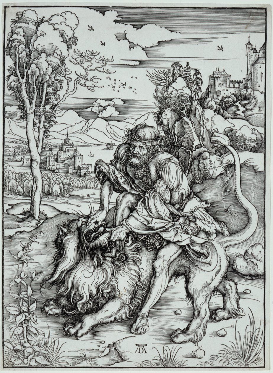 Samson zabije lva od Albrecht Dürer
