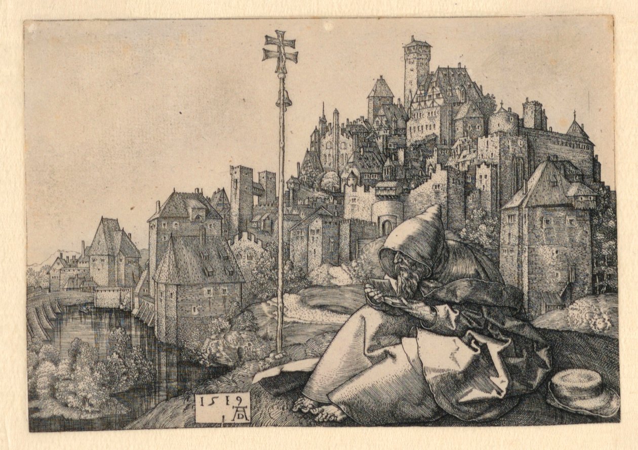 Čtení svatého Antonína od Albrecht Dürer