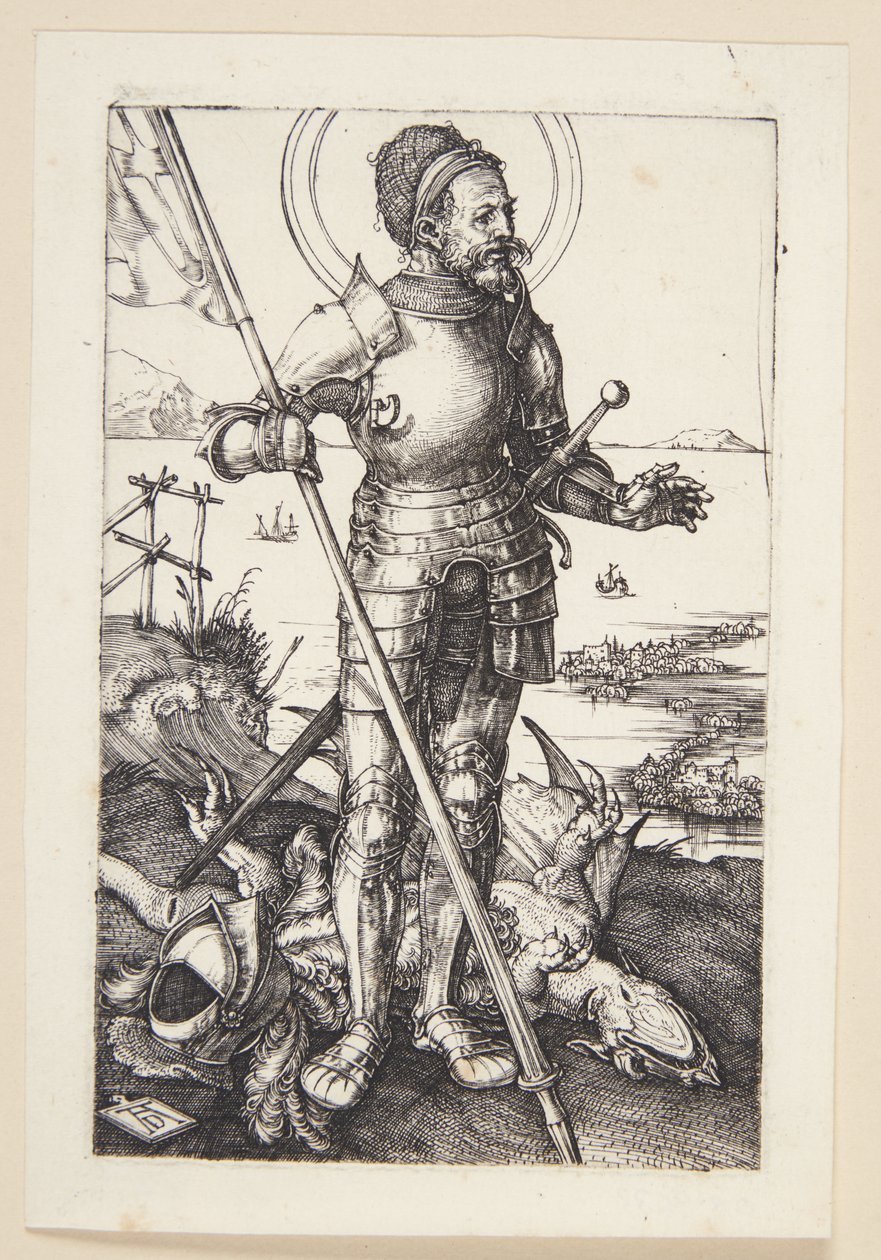 St. Georg on foot   1284165   cs       czech Successfully Translated  Original: Zicht op de waterval van Pissevache Cascade de Pissevache (title on object) Gezichten in Zwitserland en Savoye (series title) La Suisse et la Savoie (series title on object) Tr od Albrecht Dürer