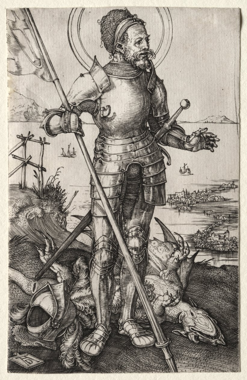 Svatý Jiří pěšky od Albrecht Dürer