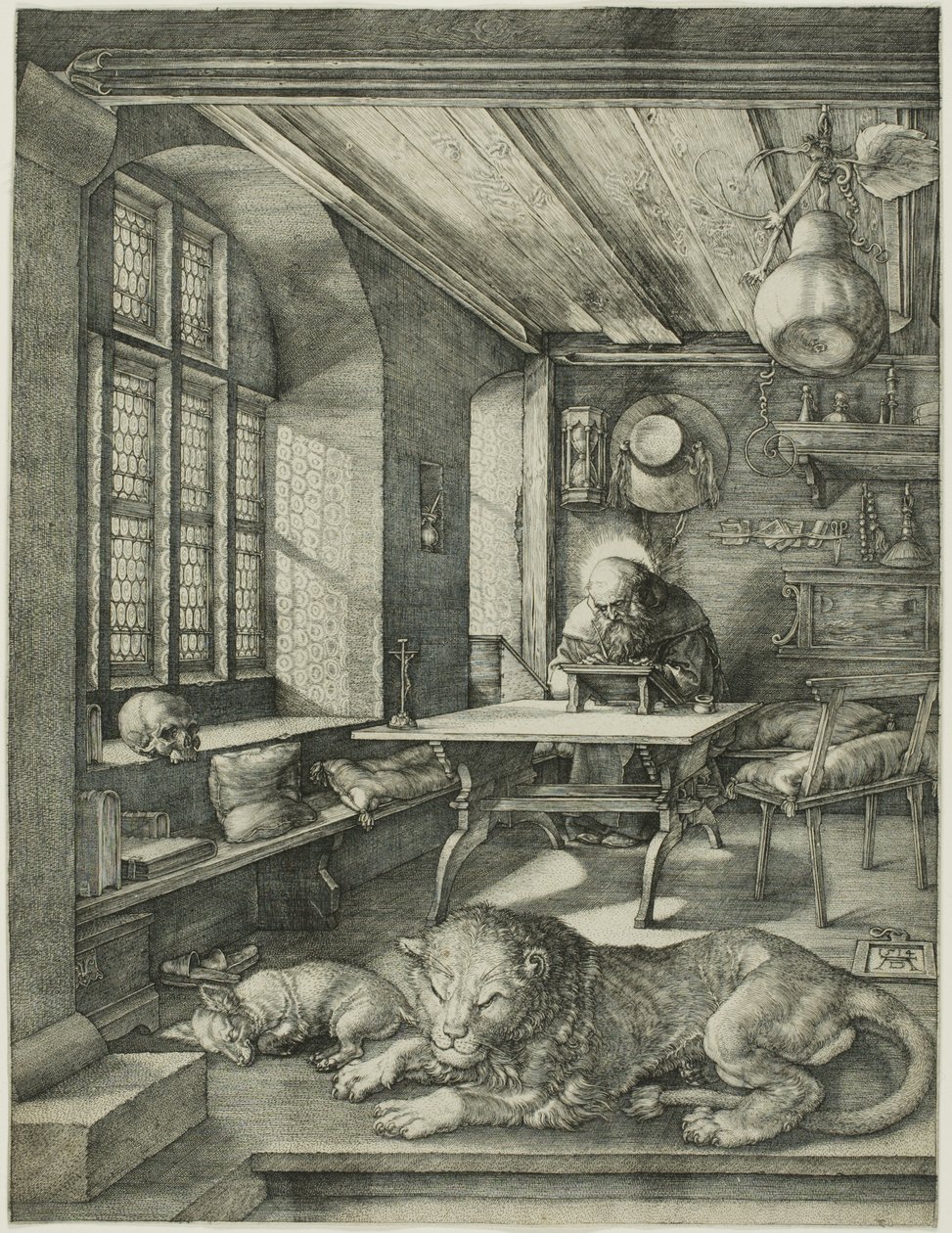 Svatý Jeroným ve své pracovně od Albrecht Dürer
