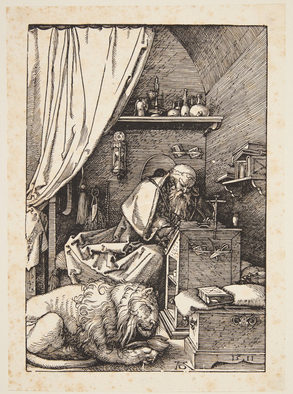 Svatý Jeroným ve své cele od Albrecht Dürer