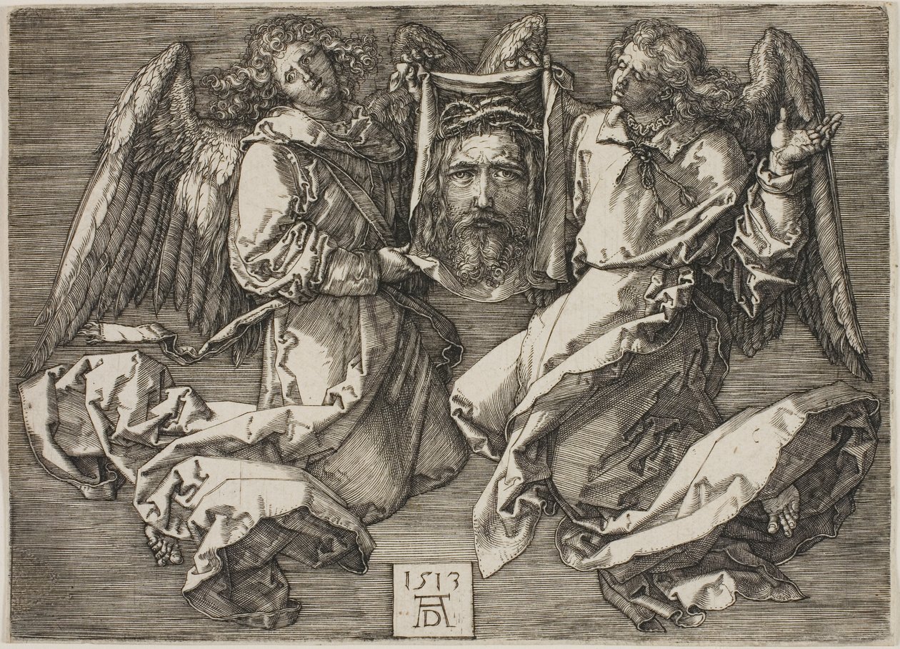 Sudárium zobrazené dvěma anděly od Albrecht Dürer