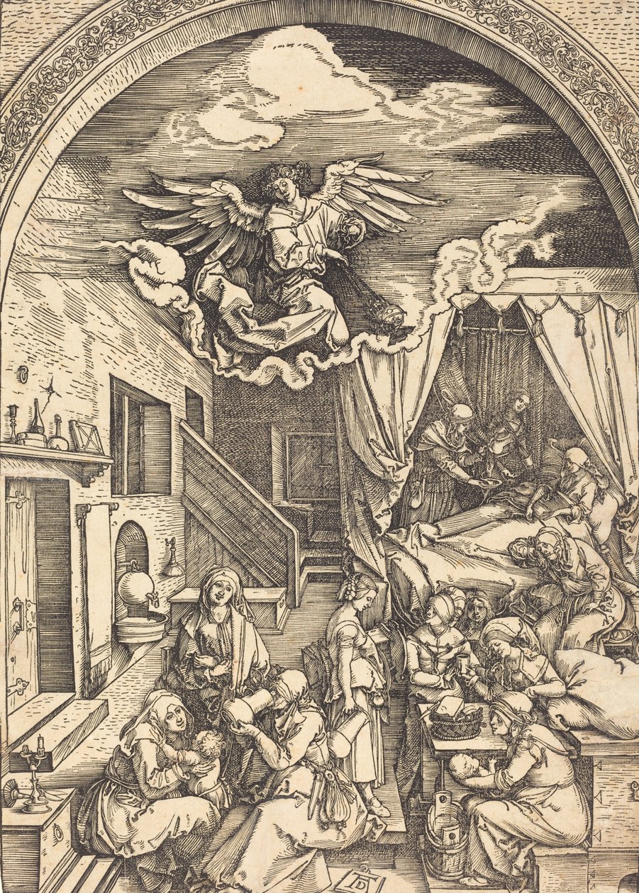 Narození Panny, c. 15031504. od Albrecht Dürer