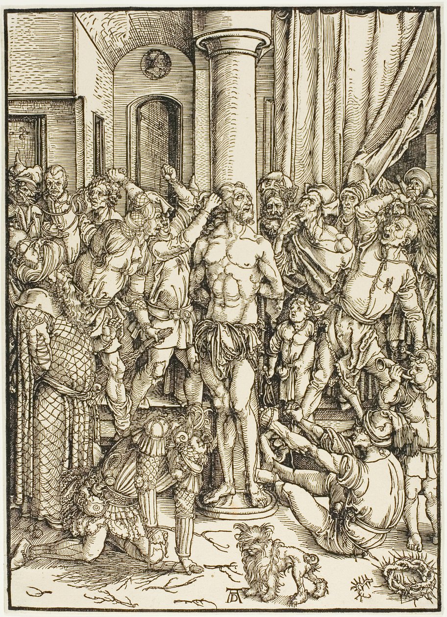 Bičování, z Velké vášně od Albrecht Dürer