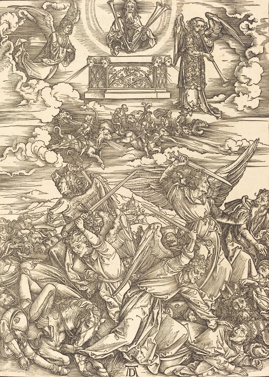 Čtyři andělé pomsty, 1498. od Albrecht Dürer