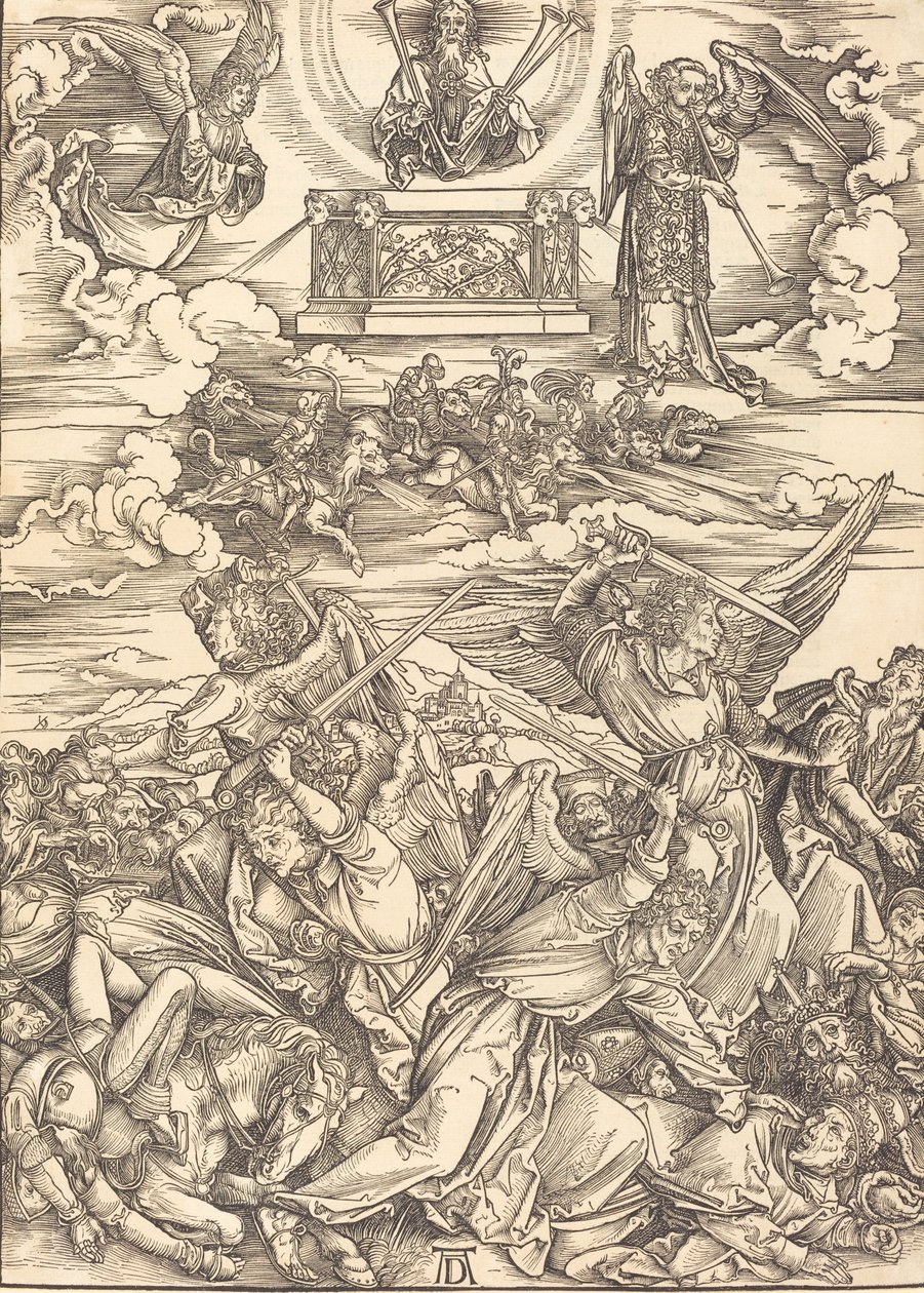 The Four Avenging Angels, pravděpodobně c. 14961498. od Albrecht Dürer