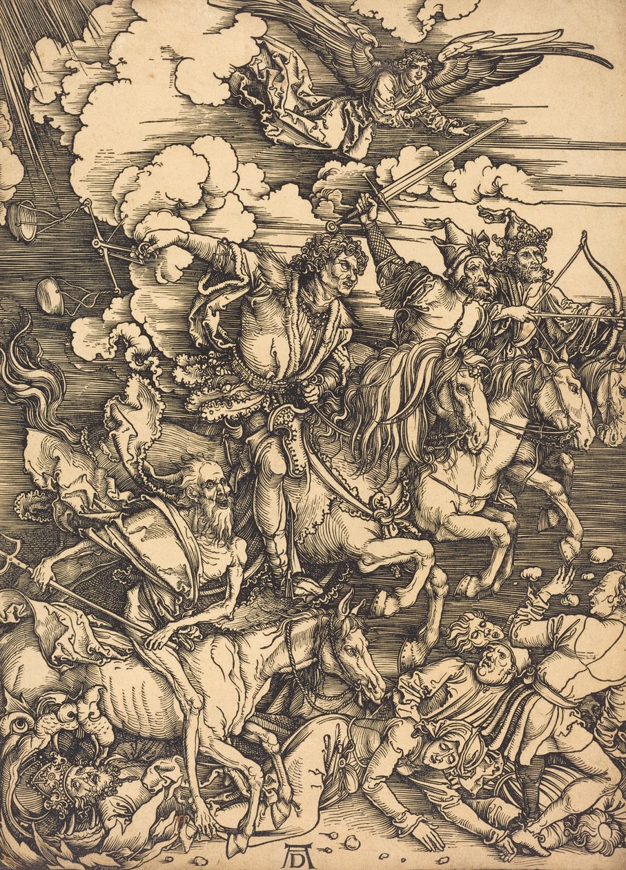 Čtyři jezdci, pravděpodobně c. 14961498. od Albrecht Dürer