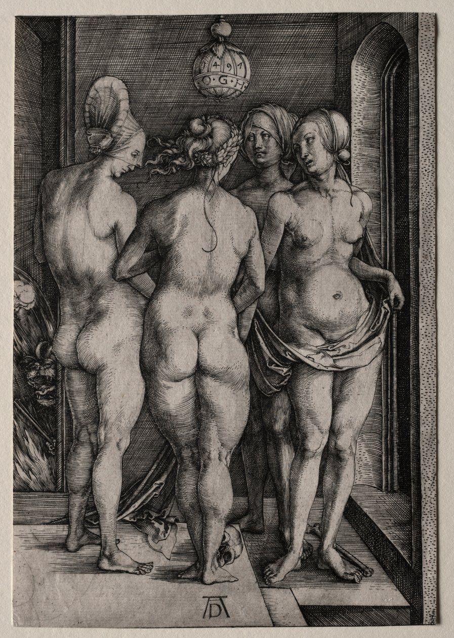 Čtyři čarodějnice, čtyři nahé ženy, 1497. od Albrecht Dürer