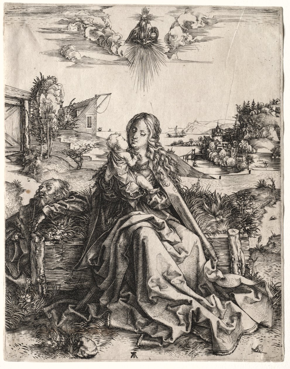 Svatá rodina s motýlem od Albrecht Dürer