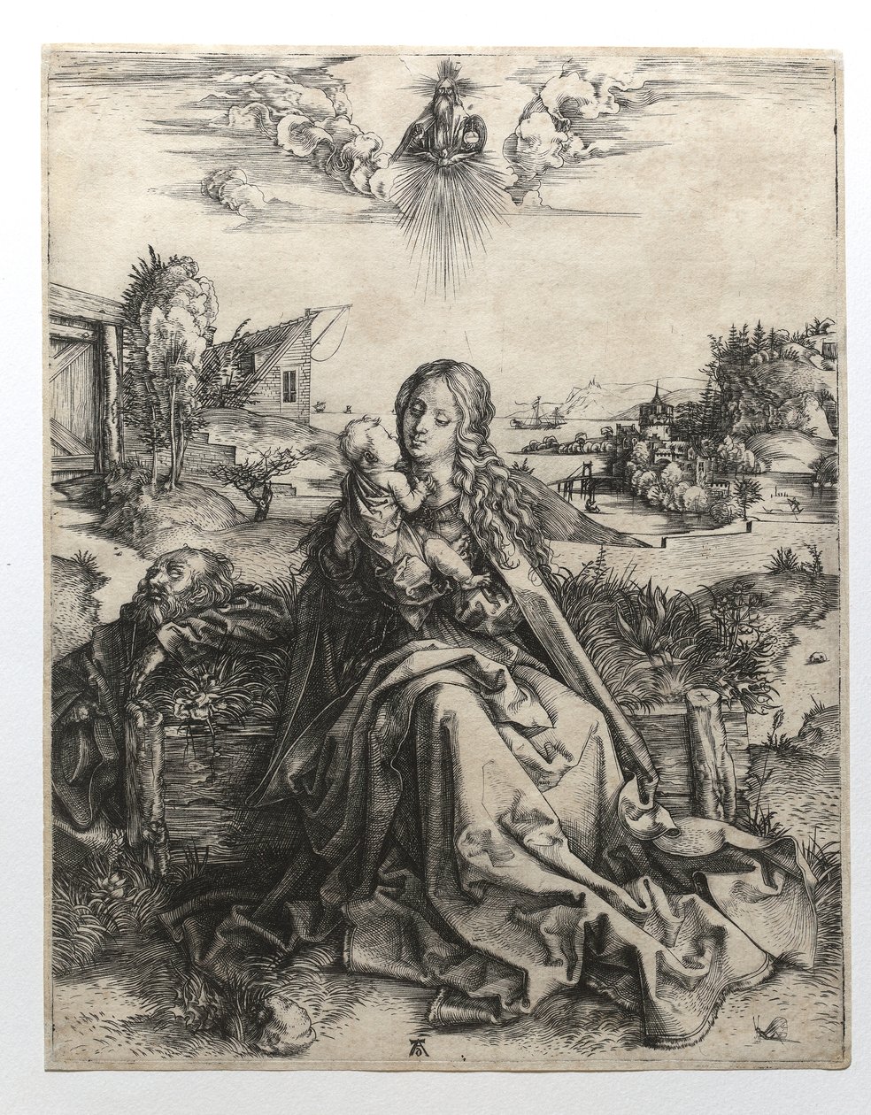 Svatá rodina s vážkou, c.1495 od Albrecht Dürer