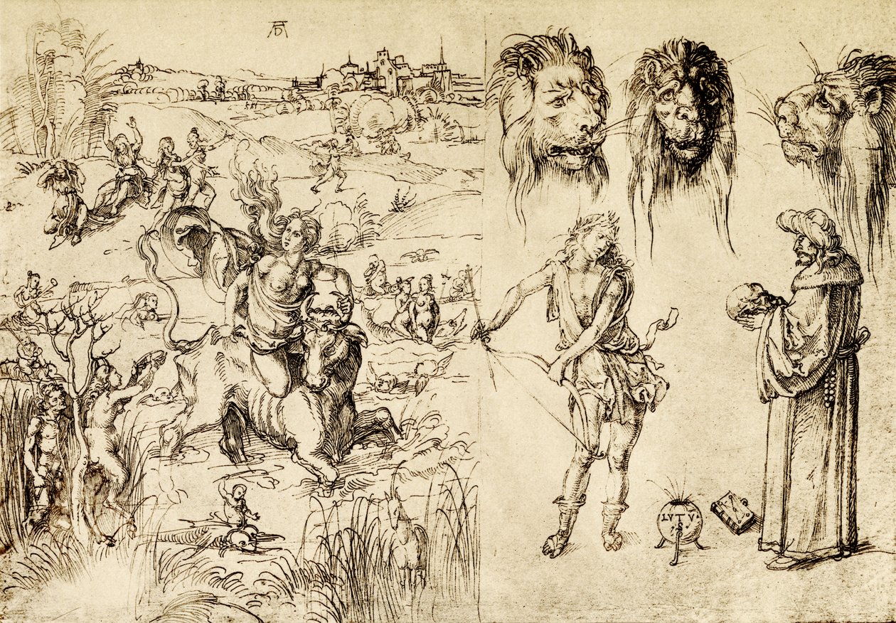 Únos Evropy od Albrecht Dürer