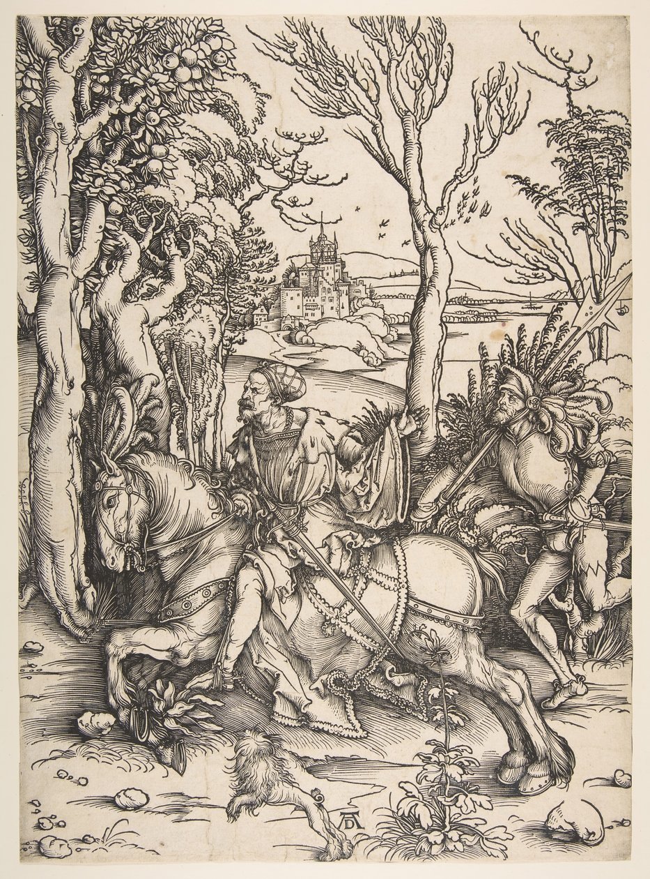The Knight and Man-at-arms.n.d. od Albrecht Dürer