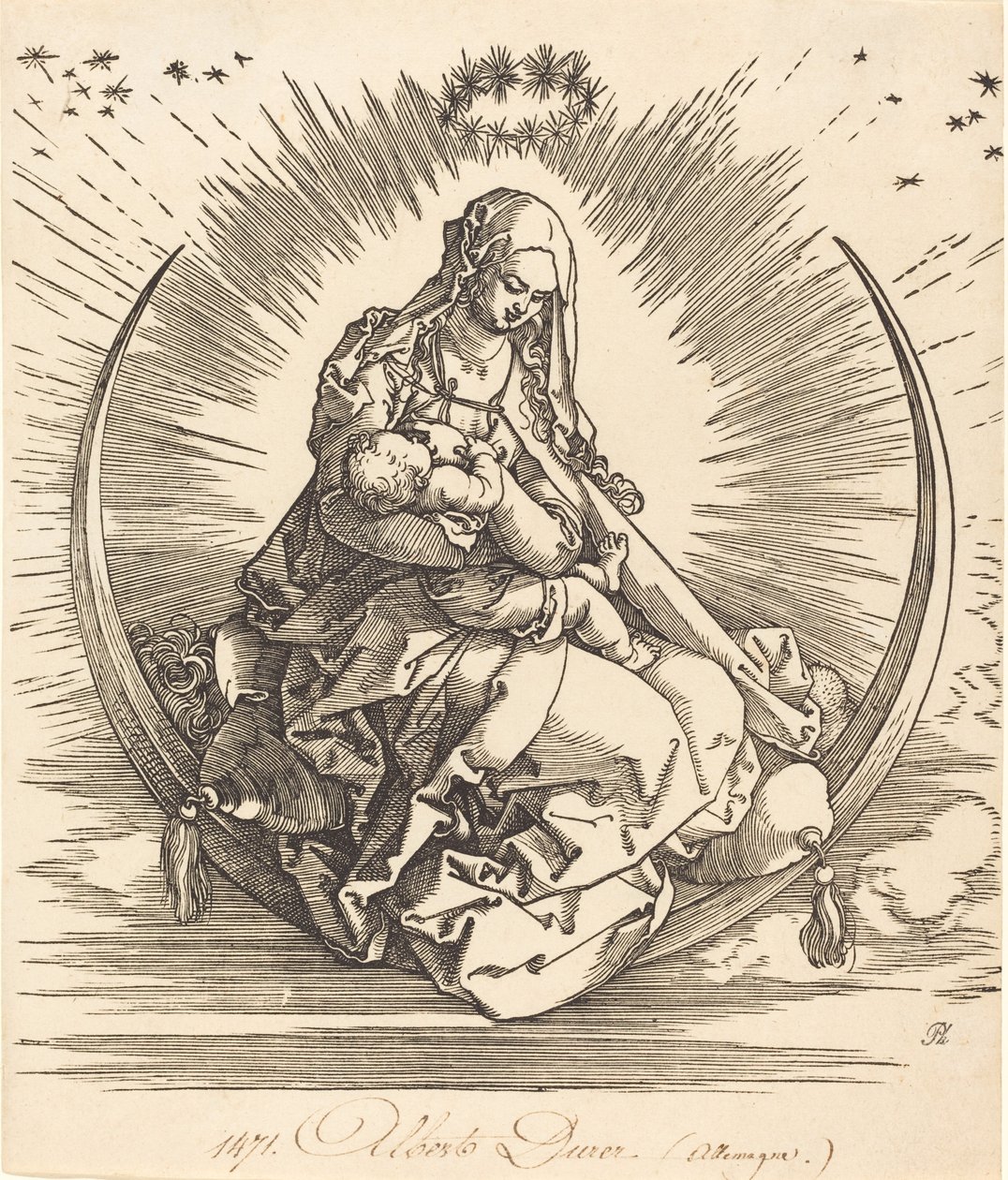 Madona na půlměsíci, 15101511. od Albrecht Dürer