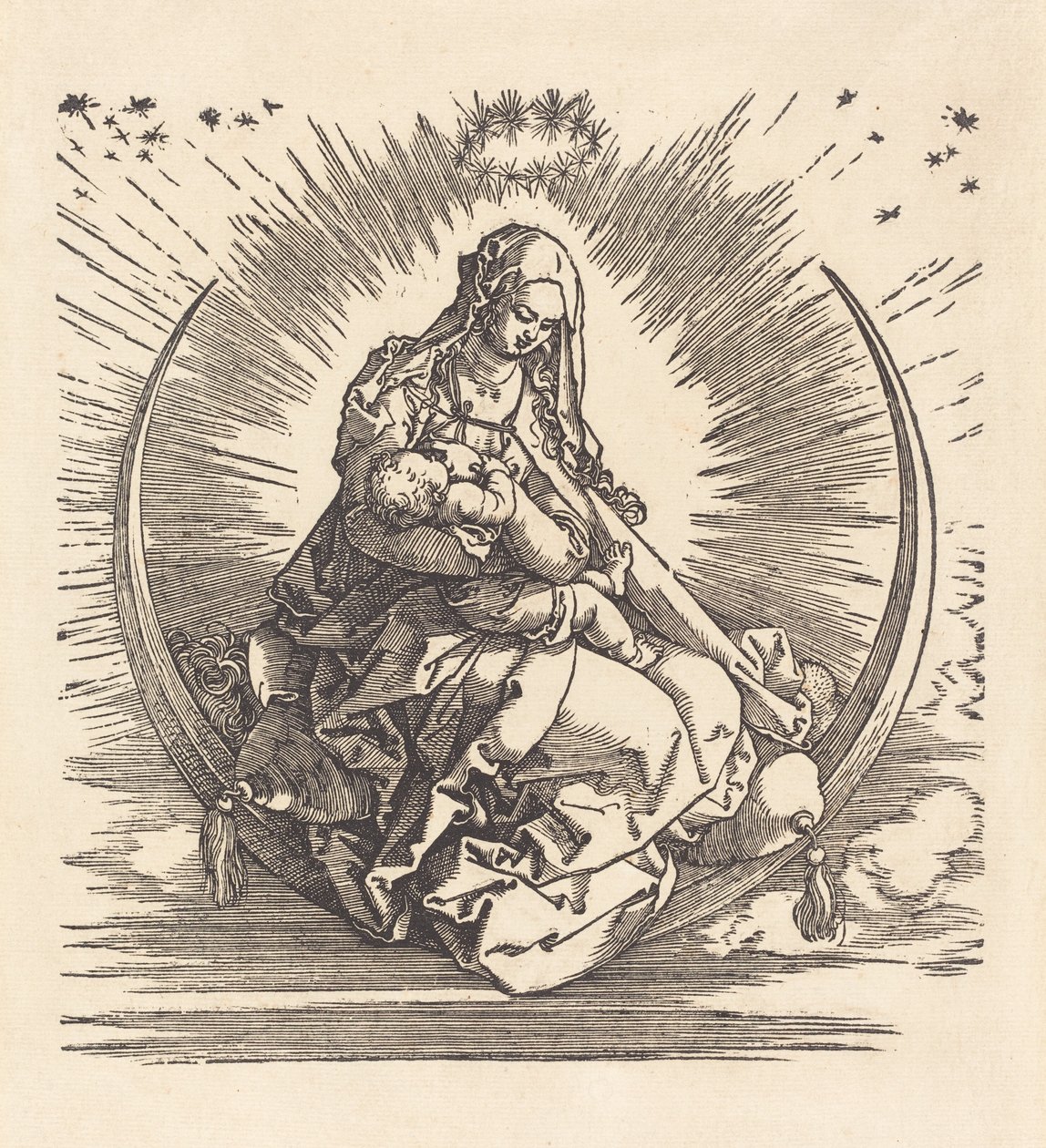 Madona na půlměsíci, 15101511. od Albrecht Dürer