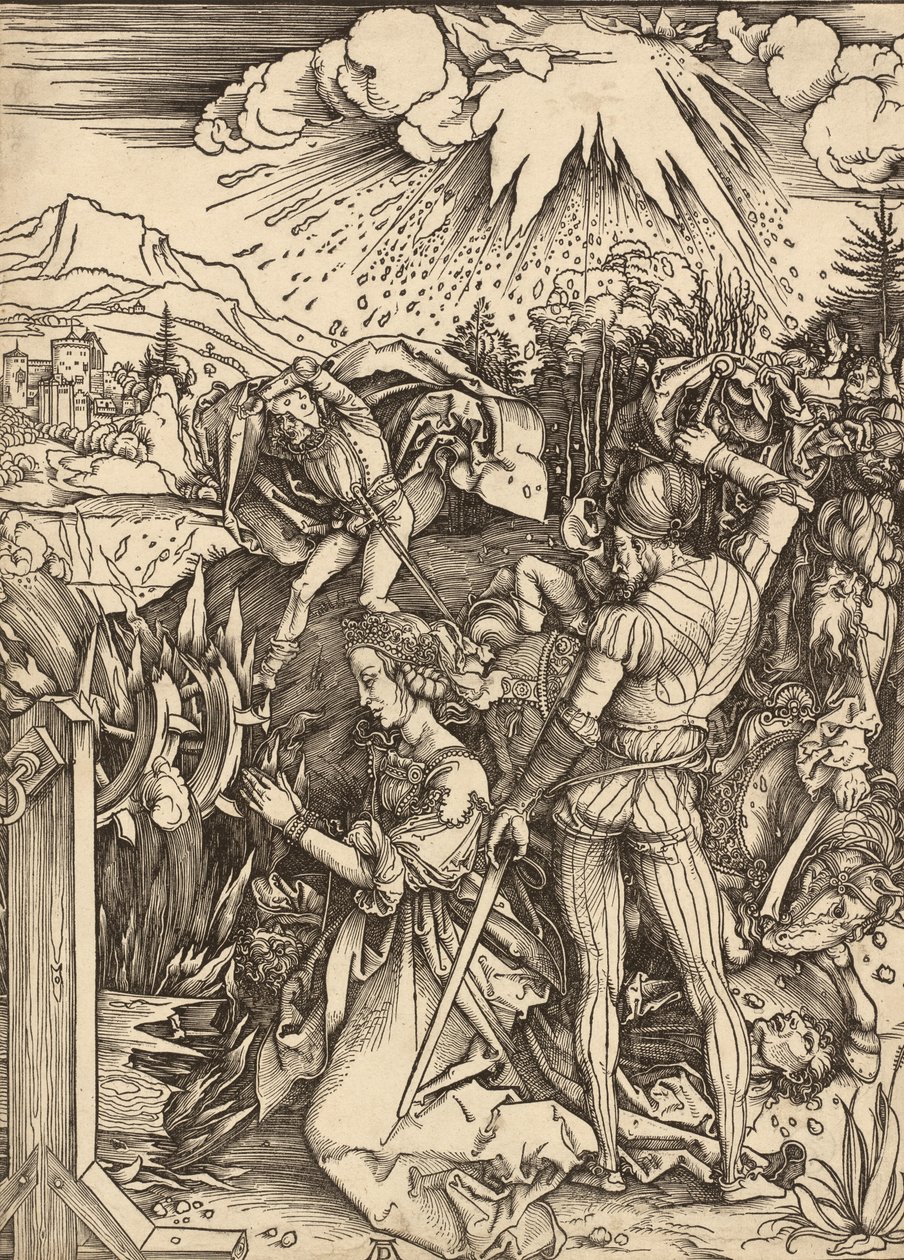 Umučení svaté Kateřiny, c. 14971499. od Albrecht Dürer