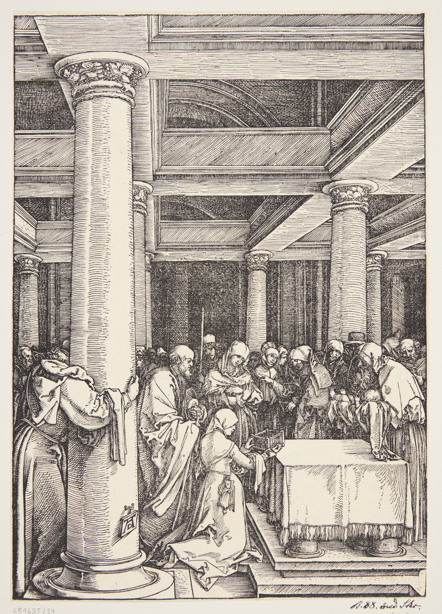 Prezentace v chrámu od Albrecht Dürer